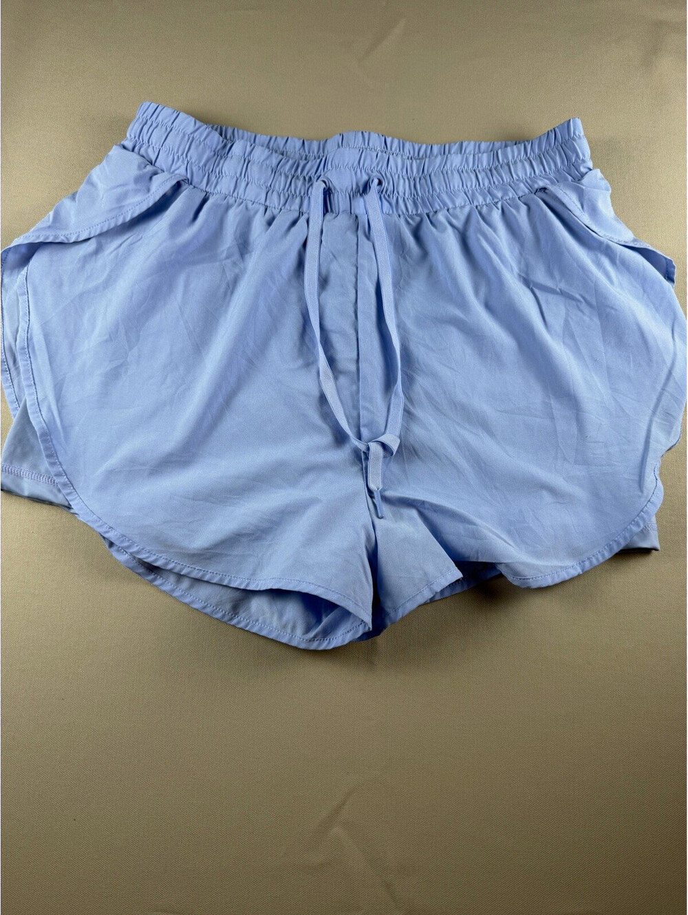 Buffbunny Collection Women's Blue Athletic Shorts Drawstring Elastic Waist M